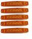 Габарит LED прямоугольный 100х15 мм 12/24V 6 диодов Линза Оранжевый 5 шт (MRT 23 K 050)