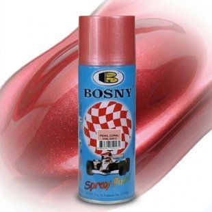 Купить Краска Металлик Bosny 400 мл Красный Metallic Red (№2601) 100951 Краски аэрозольные