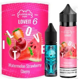 Купити Рідина Самозаміс Flavorlab Love IT 60ml 6мг (органіка) Cherry Strawberry Вишня Клубника 79819 Рідини FL