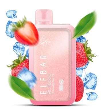 Купить ЕІf Ваг BC 10000 Затяжек Strawberry Ice (Клубника Лед) С Индикацией 65931 Одноразовые системы