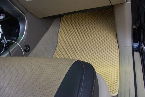 Купити Килимки в салон EVA для Toyota Prado 120 2002-2010 (Металевий підп'ятник) Чорні-Бежевий кант 5 шт 63526 Килимки для Toyota