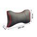 Купити Подушка на підголівник з логотипом Nissan Екошкіра 3D Кольоровий лого Чорна-Чорний кант 1 шт 91672 Подушки на підголовник - під шию - 2 фото из 4