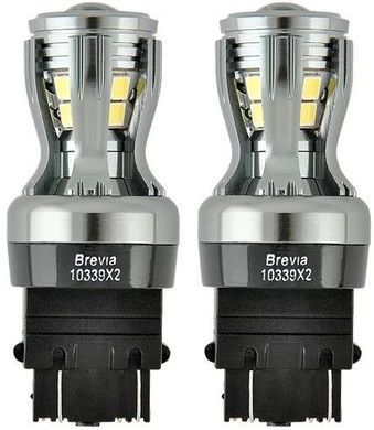 Купити LED автолампа Brevia PowerPro 12/24V P27/7W 350Lm 14x2835SMD CANbus W2,5x16q 2 шт (10339X2) 57561 Світлодіоди - Brevia