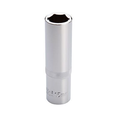 Купити Головка шестигранна подовжена 1/2" 15мм x 78мм CrV INTERTOOL ET-0115 77997 Торцеві головки, шестигранники та зірки