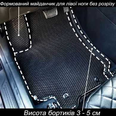 Купити 3D EVA Килимок водія для BMW 5 (F10 / F11) 2010-2016 З підп'ятником Чорні 1 шт 80262 Килимки для Bmw