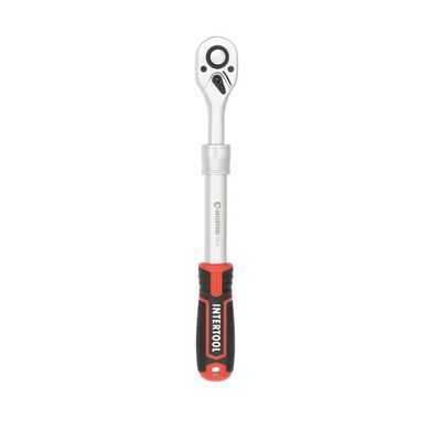 Купити Рукоятка з храповим механізмом телескопічна, 72 зуба 1/2 ", Cr-V STORM INTERTOOL ET-8006 77814 Рукоятки з храповим механізмом (тріскачки)