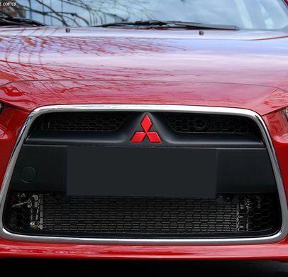 Купить Эмблема Mitsubishi 100х88 мм Красная Пластикна скотче (Завод) 89269 Эмблемы на иномарки