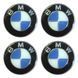 Наклейка на колпак BMW 90мм черный, синий 4 шт