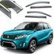 Купить Дефлекторы окон ветровики Benke для Suzuki Grand Vitara 2015- Хром Молдинг Из Нержавеющей Стали 3D 32175 Дефлекторы окон Suzuki - 1 фото из 3