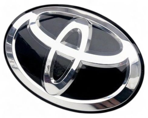 Купити Емблема під склом Toyota Чорна 140х96 мм на скотчі (Завод) 88919 Емблеми на іномарки