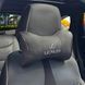 Купити Подушка на підголівник з логотипом Lexus Екошкіра 3D Кольоровий лого Чорна-Коричневий кант 1 шт 91677 Подушки на підголовник - під шию