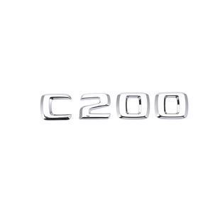 Купити Емблема напис C200 для Mercedes-Benz C-Class хром 135х23 мм пластик (на скотчі) 94693 Емблема напис на іномарки