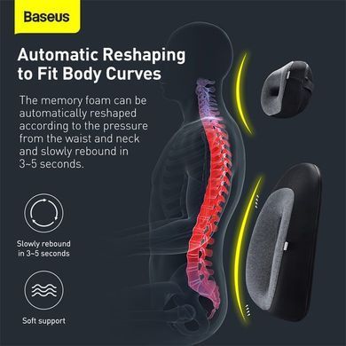 Купить Подушка на подголовник Baseus для шеи с памятью / Floating Car Headrest 1 шт (CRTZ01-B01) 36797 Подушка на подголовник Premium
