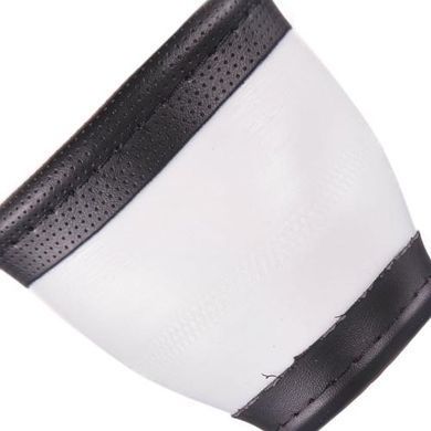 Купить Чехол руля М 37-39 см Красные Вставки Перфорация Черный (VLU-1808010 BK/RD M) 84870 Чехлы Руля Экокожа
