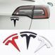 Купити Емблема Tesla 3/Y Червона 60х55 мм метал: алюмінієвий сплав на скотчі (Завод) 89586 Емблеми на іномарки - 5 фото из 5