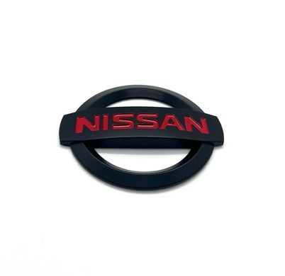 Купить Эмблема решетки задняя для Nissan матовая Черная 105х90 мм Пластикна скотче (Завод) 88380 Эмблемы на иномарки
