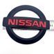 Купить Эмблема решетки задняя для Nissan матовая Черная 105х90 мм Пластикна скотче (Завод) 88380 Эмблемы на иномарки - 4 фото из 4