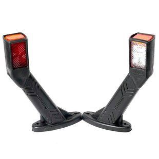 Купить Габаритные огни LED для грузовиков 12/24V косой 19 см Красный-Белый-Желтый 2 шт (YP-144) 63450 Габариты рожки