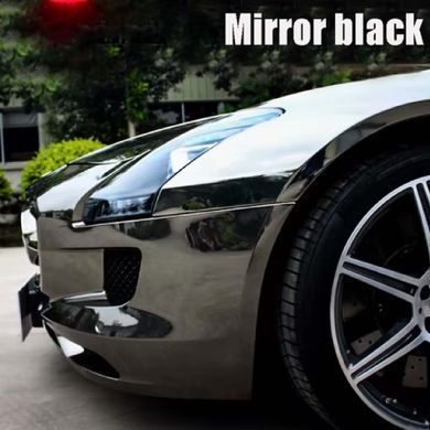 Купить Автомобильная Виниловая Пленка ПВХ Chrome Mirror Black Суперглянец 1.52 Метра х 1 Метр 160 микрон (CL-SCM-01P) 86510 Карбоновая пленка универсальная 3D 5D 7D