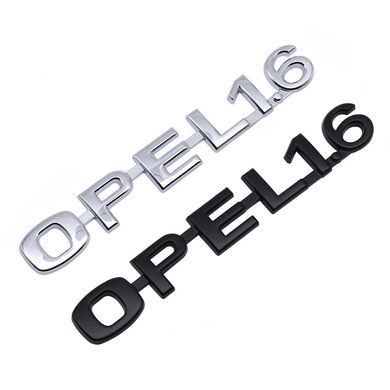 Купить Эмблема надпись Opel-1.6 Опель 135х20 мм Хром (Завод) 88950 Эмблема надпись на иномарки