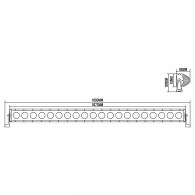 Купить Светодиодная фара LED Балка 14400 Лм 200Вт ( Flood Ближний ) BELAUTO (BOL2010F) IP69 8472 Балка LED