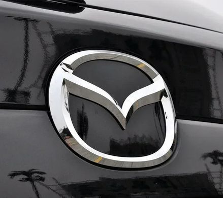 Купить Эмблема Mazda 105х84мм Хром пластик (на скотче) 90361 Эмблемы на иномарки