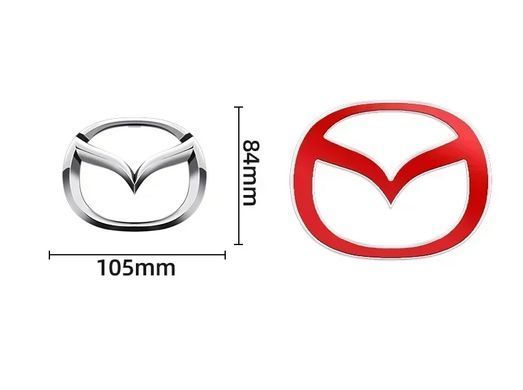 Купить Эмблема Mazda 105х84мм Хром пластик (на скотче) 90361 Эмблемы на иномарки