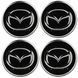 Наклейка на колпак Mazda 60 мм черный 4 шт