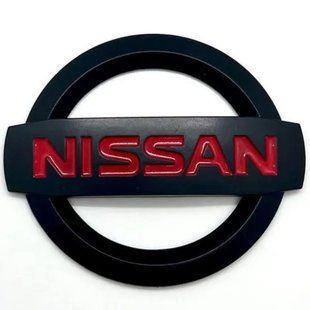 Купить Эмблема решетки задняя для Nissan матовая Черная 118х100 мм Пластикна скотче (Завод) 88381 Эмблемы на иномарки