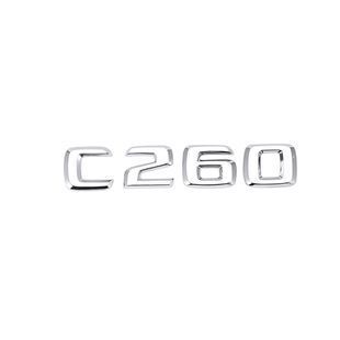 Купити Емблема напис C260 для Mercedes-Benz C-Class хром 135х23 мм пластик (на скотчі) 94695 Емблема напис на іномарки