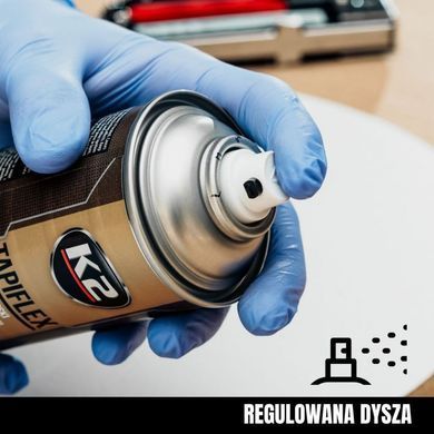 Купити Універсальний клей в аерозолі K2 Tapiflex 400 мл для Текстилю Вініла Пластика Шкіри (W170) 91379 Клей Водостійкий - Струмопровідний - Для дзеркала та скла