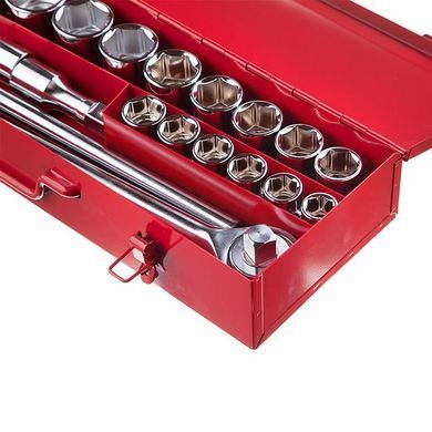 Купить Набор инструмента 3/4", 20 ед (гол. 19-50 мм) металлический кейс INTERTOOL ET-6024 77922 Наборы инструментов