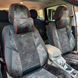 Купити Авточохли універсальні 5D екокожа замша Чорно - сірі 8303  Майки для сидінь закриті - 3 фото из 10