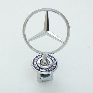Купити Емблема приціл на капот Мерседес W202-210 / W124E D 4 см спідниця метал / врізний Оригінал (A210 880 01 86) 22046 Емблеми на іномарки