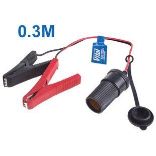 Купити Перехідник клем K-11 прикурювання зі штекером заглушка 12V/24 V 20А 101066 Перехідник клем прикурювання