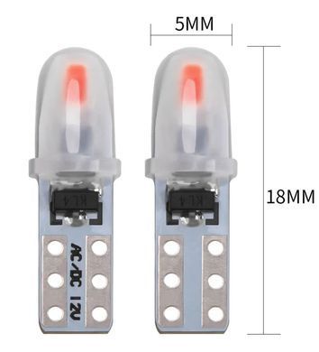 Купить Светодиод 12V Т5 SMD 2-3014 3D Стекло 0,6W 40Lm Красный свет (№87) 65560 Светодиоды - T5 Семечка