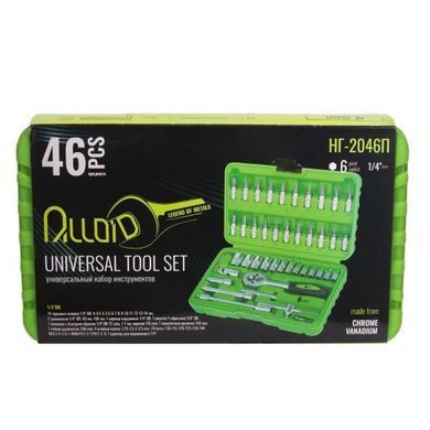 Купити Набір головок Alloid 1/4" 46 шт 4-14 мм (НГ-2046П) 86207 Набори інструментів
