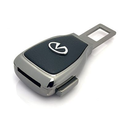 Купити Заглушка перехідник ременя безпеки з логотипом Infiniti Темний хром 1 шт 39426 Заглушки ременя безпеки
