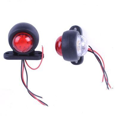 Купити Габарит LED чебурашка 12/24V / міні 5.5 см / Червоно-Білий 2 шт (Туреччина) 8605 Габарити ріжки