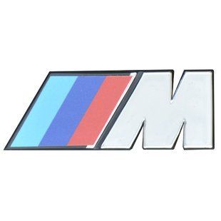 Купить Эмблема надпись M цветная скотч 80 x 30 мм Турция 22098 Эмблема надпись на иномарки