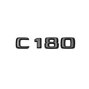 Купити Емблема напис C180 для Mercedes-Benz C-Class чорна глянцева 120х23 мм (на скотчі) OEM A2028171215 94698 Емблема напис на іномарки