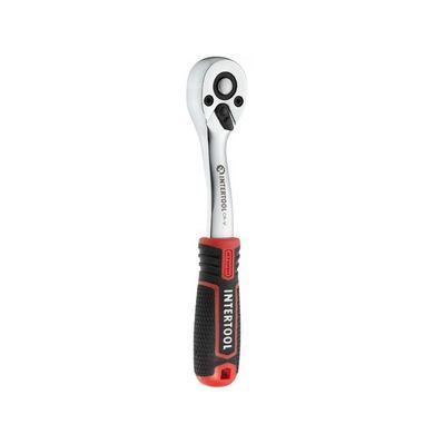Купить Набор головок 1/4" 4-14 мм., TORX, PH, HEX, SL, удлинитель, рукоятка с храповым механизмом 72 зуба, 28 ед., CrV STORM INTERTOOL ET-8018 77822 Торцевые головки, шестигранники и звезды