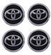 Наклейка на колпак Toyota 90 мм черный 4 шт