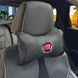 Купить Подушка на подголовник с логотипом Fiat Экокожа 3D Цветной лого Черная-Черный кант 1 шт 91744 Подушки на подголовник - под шею