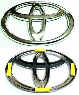 Купить Эмблема для Toyota 130 x 88 мм пластиковая скотч 21374 Эмблемы на иномарки