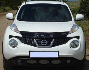 Купить Дефлектор капота мухобойка Nissan Juke 2010-1019 Евро Крепление Vip Tuning (NS35) 1261 Дефлекторы капота Nissan