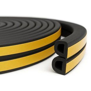 Купити Ущільнювач універсальний для бокового скла B-Type EPDM 10 x 5 мм (Бухта 5 метрів) 100637 Ущільнювачі