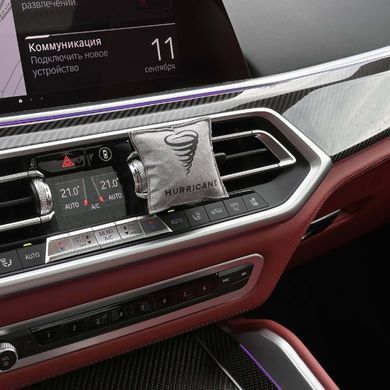Купити Ароматизатор автомобільний Hurricane Grey Standart NEW (В комплекті Спрей 10 мл) 82166 Ароматизатори Hurricane Premium