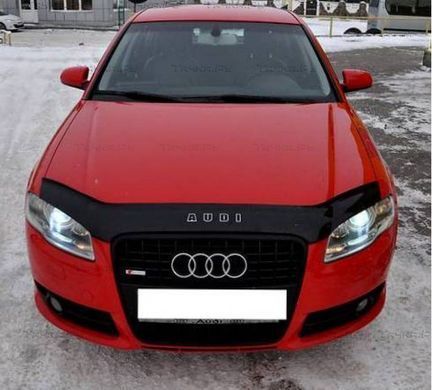 Купити Дефлектор капоту мухобійка для Audi A4 (В7) 2005-2008 Євро Кріплення (Vip Tuning) AD09 1795 Дефлектори капота Audi