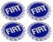 Наклейка на ковпак Fiat 60мм синій 4 шт